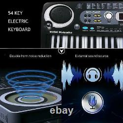 ABS Piano Keyboard 54 keys Electric Music Keyboard Instrument for Kids USB