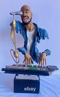 AMERICAN JAZZ Keyboard Piano Player Musician Heavy Statue Ornament 44cm RARE