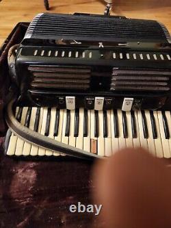 Accordion Black musical instrument piano keyboard USED