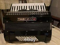 Accordion TASCANNI Black musical instrument piano keyboard 34Key JP USED