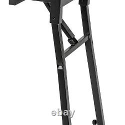 Adjustable Double Piano Keyboard Stand 2Tier Studio Stage Mixer Laptop Mount USA