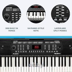 Alesis Melody 54-54-Key Piano Keyboard with Speakers Microphone Music Rest +