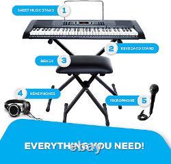 Alesis Melody 61 Key Keyboard Piano for Beginners with Speakers Stand Bench