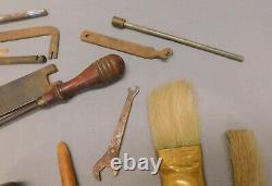Antique Piano Organ Musical Instrument Tuning & Repair Tools Wrenches Brushes