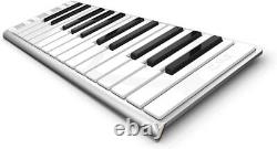 Artesia Xkey 25-Key Portable Musical Keyboard Full Size Piano Keys Silver