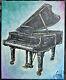 Baby Grand Piano Keyboard New Oil Painting Original 8x10 Canvas Signed Crowell $