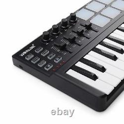 Beat & Music Maker DJ Piano USB MIDI Color Drum Pad & Keyboard Controller 25 Key