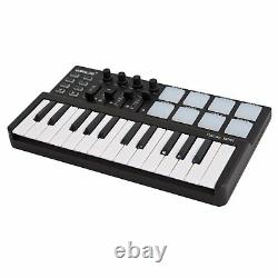 Beat & Music Maker DJ Piano USB MIDI Drum Pad & Keyboard Controller 25 Key NEW