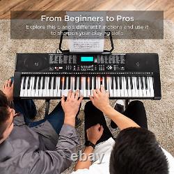 Best Choice Products 61-Key Beginners Complete Electronic Keyboard Piano Set WithL