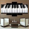 Classic Piano Keyboard Music Instrument 5 Pieces Canvas Wall Poster Home Decor