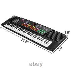 Costway 54 Keys Music Electronic Keyboard Electric Piano with Mic and Adapter