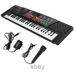 Costway 54 Keys Music Electronic Keyboard Electric Piano with Mic and Adapter