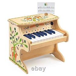 DJECO Animambo 18 Key Electronic Piano Musical Instrument Tan