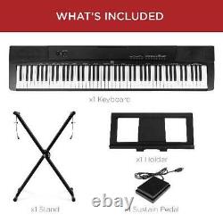 Digital Keyboard Piano 88 Key W Stand Set Semi Weighted Keys Sustain Pedal Music