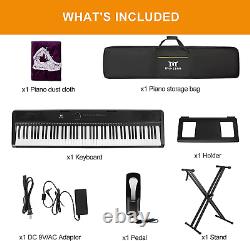 Digital Piano 88 Key Weighted with Stand, 88 Key Semi Weighted Keyboard Piano ME
