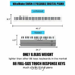 Digital Piano 88 Keys Foldable Portable Piano Keyboard Electric Keyboard