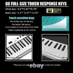 Digital Piano 88 Keys Foldable Portable Piano Keyboard Electric Keyboard