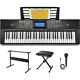 Donner 61 Key Piano Keyboard Withbuilt In Stand, Stool, And Microphone
