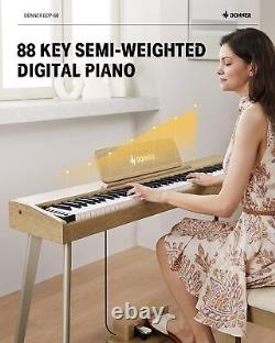 Donner DDP-60 Digital Piano Keyboard 128 Tones With Wood Stand Triple Pedal