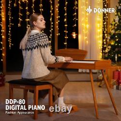 Donner DDP-80 88 Key Weighted Digital Piano Electric Keyboard 128 Polyphony