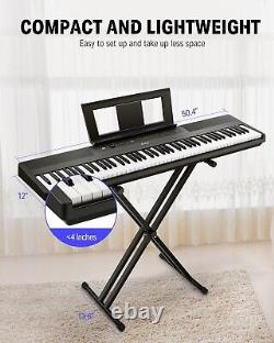 Donner DEP-45 Digital Piano Keyboard With Stand 88 Semi-weighted Keys OPEN B