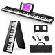 Donner Dp-10 Foldable Digital Piano Keyboard Bluetooth 88 Key Velocity-sensitive