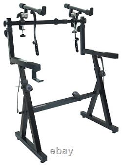 Dual Piano Keyboard Stand