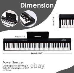 Dulcette DX-10 88-Key Portable Piano Keyboard Dual 25W Speakers