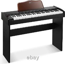 Eastar 61 Key Digital Piano Keyboard Wood Stand 500 Tones 300 Rhythms 40 Demo