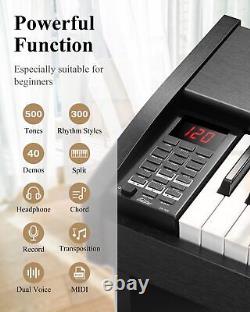 Eastar 61 Key Digital Piano Keyboard Wood Stand 500 Tones 300 Rhythms 40 Demo