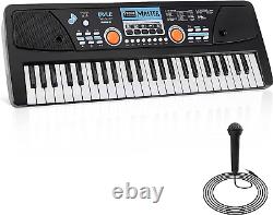 Electric Keyboard 49 Keys-Portable Digital Musical Karaoke Piano Keyboard