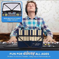 Electric Keyboard 61 Keys-Portable Digital Musical Karaoke Piano Keyboard-10 R