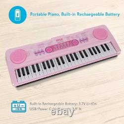 Electric Keyboard Piano for Kids-Portable 49 Key Electronic Musical Karaoke Keyb
