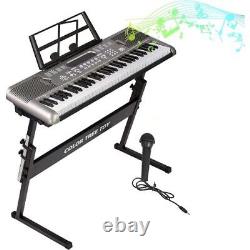 Electric Keyboard Piano with 61 Key Portable Digital Music Keyboard Piano Set