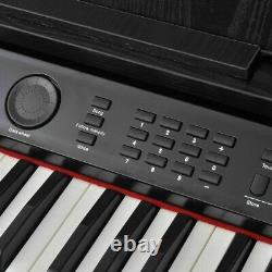 Electronic 88-Key Digital Piano With Pedals Black Melamine Board Keyboard Music