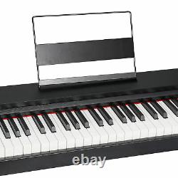 Electronic 88 Keys Keyboard Piano with Foot Pedal Music Stand Train Indoor
