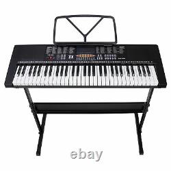 Electronic Keyboard 61 Key Electric Digital Music Piano Organ with Stand