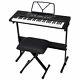 Electronic Keyboard Electric Digital 61 Key Music Piano Organ With Stand