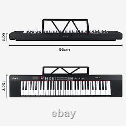 Electronic Keyboard Piano, 61-Key Electric Piano with Mic and Sheet Music Stand
