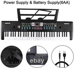 Electronic Keyboard Piano 61 Key Portable Piano Keyboard with Music Stand
