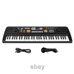 Electronic Piano Keyboard 61-Key Kids Keyboard Piano with LED Screen Protable