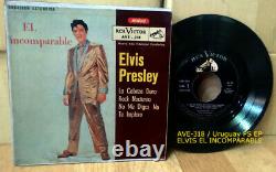 Elvis URUGUAY AVE-318 El Incomparable 45 RPM PS EP Rock'n'Roll THICK HARD COVER