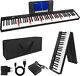 Folding Piano Keyboard, Kmise Electric Keyboard 88 Keys Semi-weighted Digital Fol