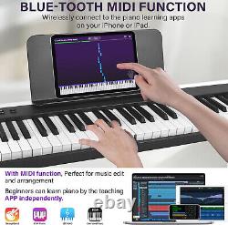 Folding Piano Keyboard, Kmise Electric Keyboard 88 Keys Semi-Weighted Digital Fol