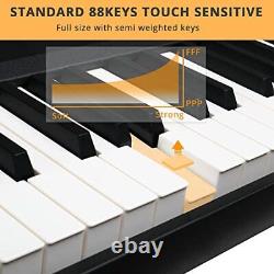 GLARRY 88 Key Digital Piano for Beginner Semi-Weighted Keys Full-Size Electri