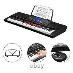 Glarry 61-Key Music Piano Keyboard Portable Electronic Musical Instrument
