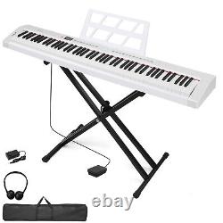 Glarry 88-Key Full Size Semi-Weighted Digital Piano Electronic Keyboard + Bag