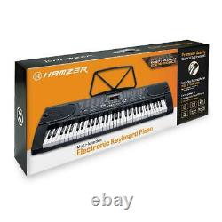 Hamzer 61-Key Electronic Piano Electric Organ Music Keyboard With Stand, Microph