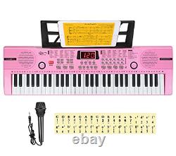 Hricane Kids Piano Keyboard, 61 Keys Beginner Electronic Keyboard Portable Music
