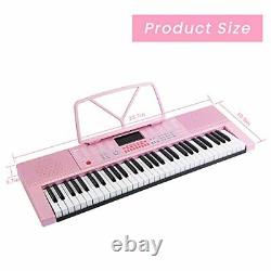 JMFinger 61 Electronic Portable Digital Piano Keyboard for Beginners Kids wit